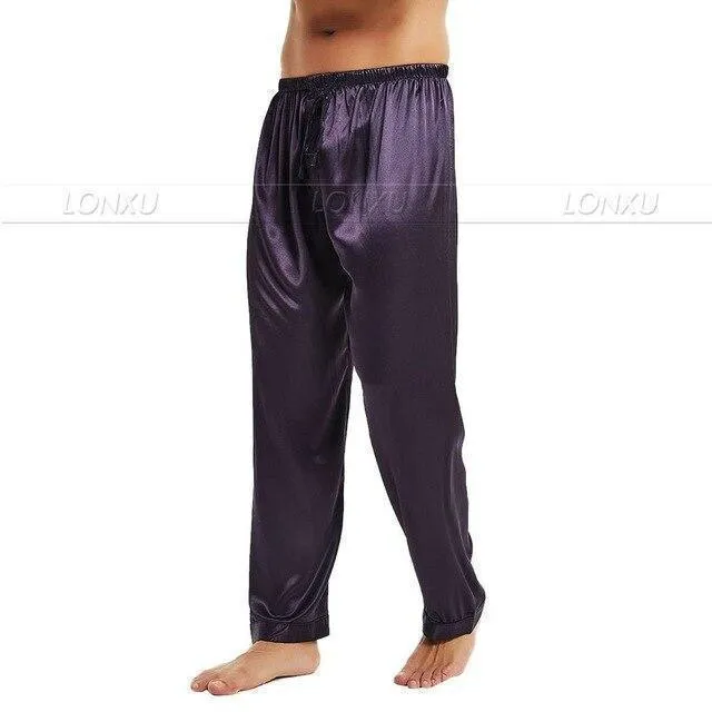 Not Too Easy Men Silk Pajama Pants