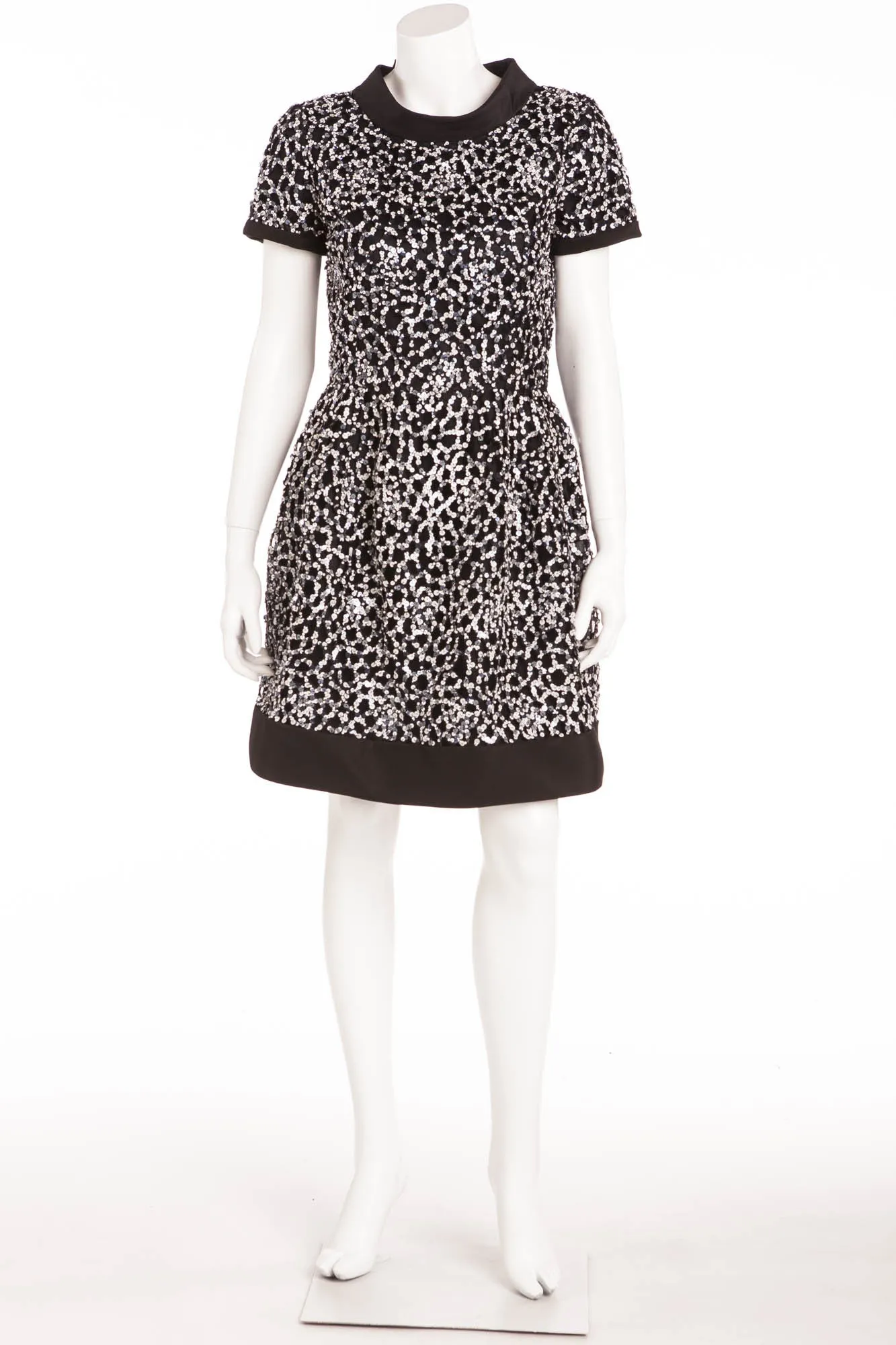 Oscar De La Renta - Camellia Sequined Silk Mini Dress NWT - 8