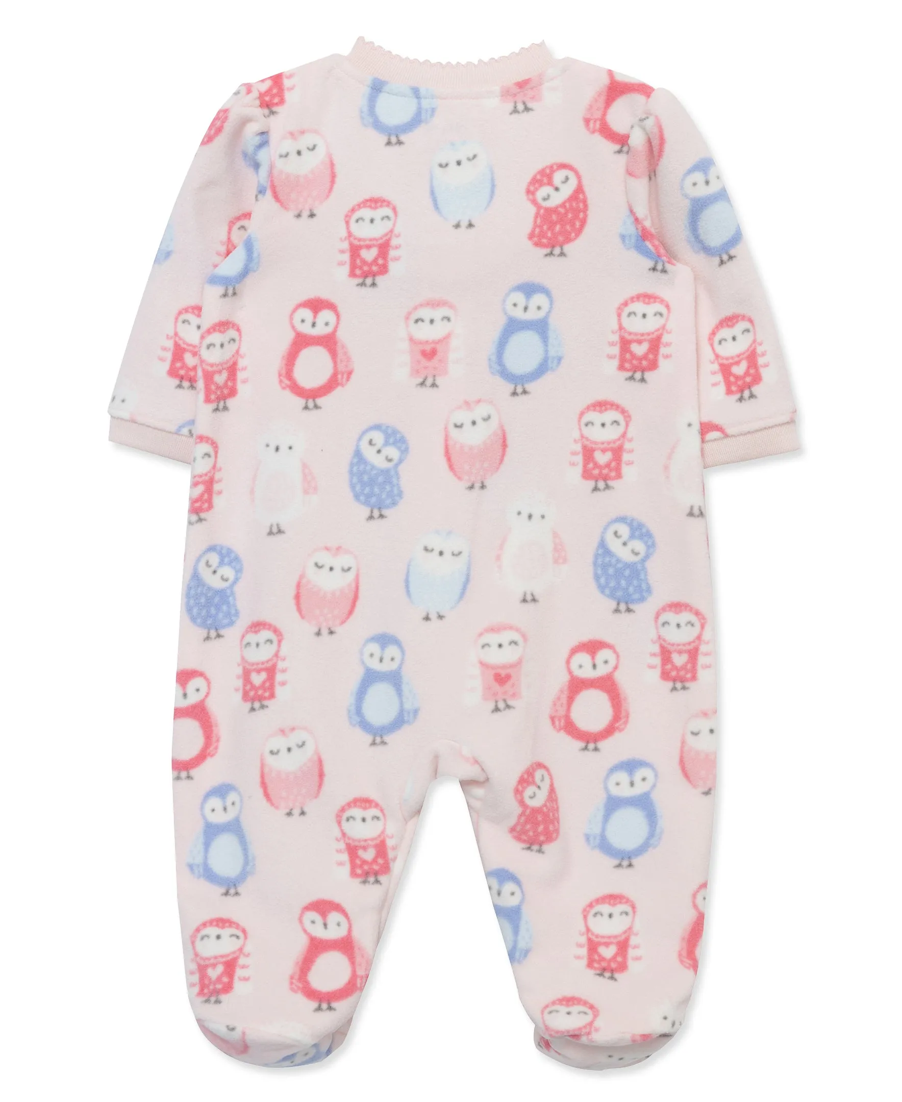 Owl Fleece Zip Front Sleeper Footie (12M-24M)