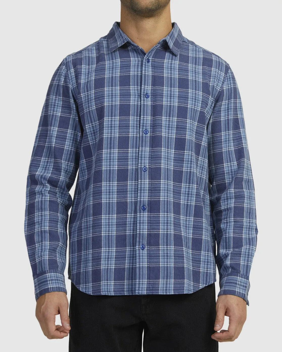 RVCA Mens Treets Long Sleeve Shirt