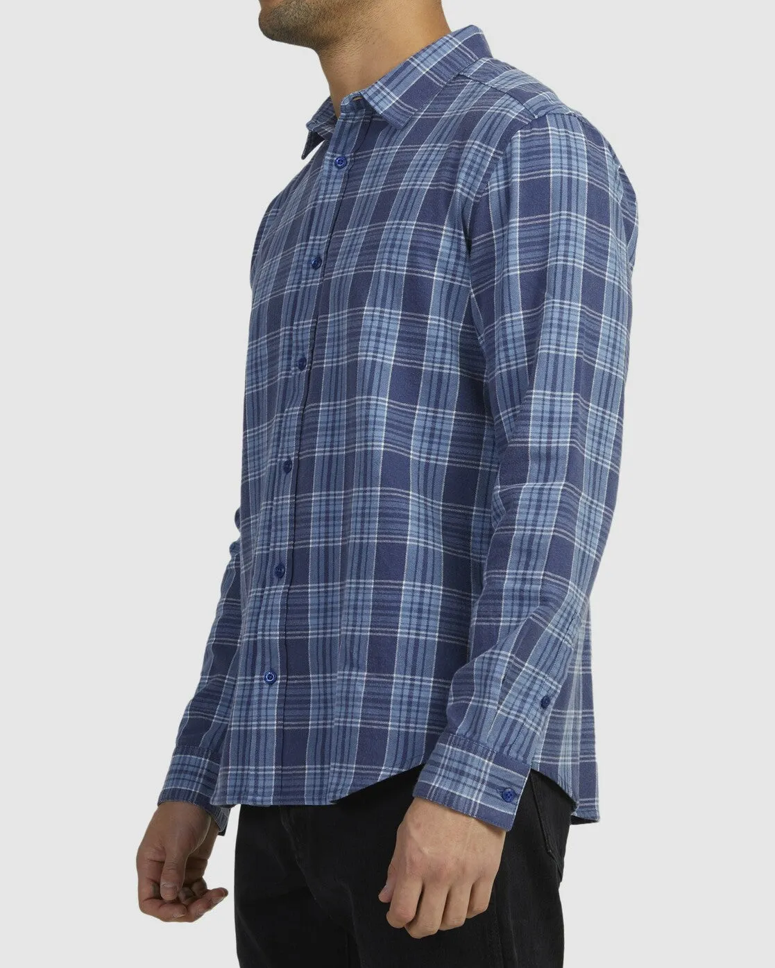 RVCA Mens Treets Long Sleeve Shirt