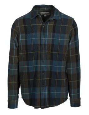 Schott NYC Blue Plaid Cotton Flannel Shirt