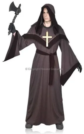 Sinister Halloween Monk Mens Fancy Dress Costume