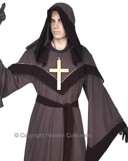 Sinister Halloween Monk Mens Fancy Dress Costume