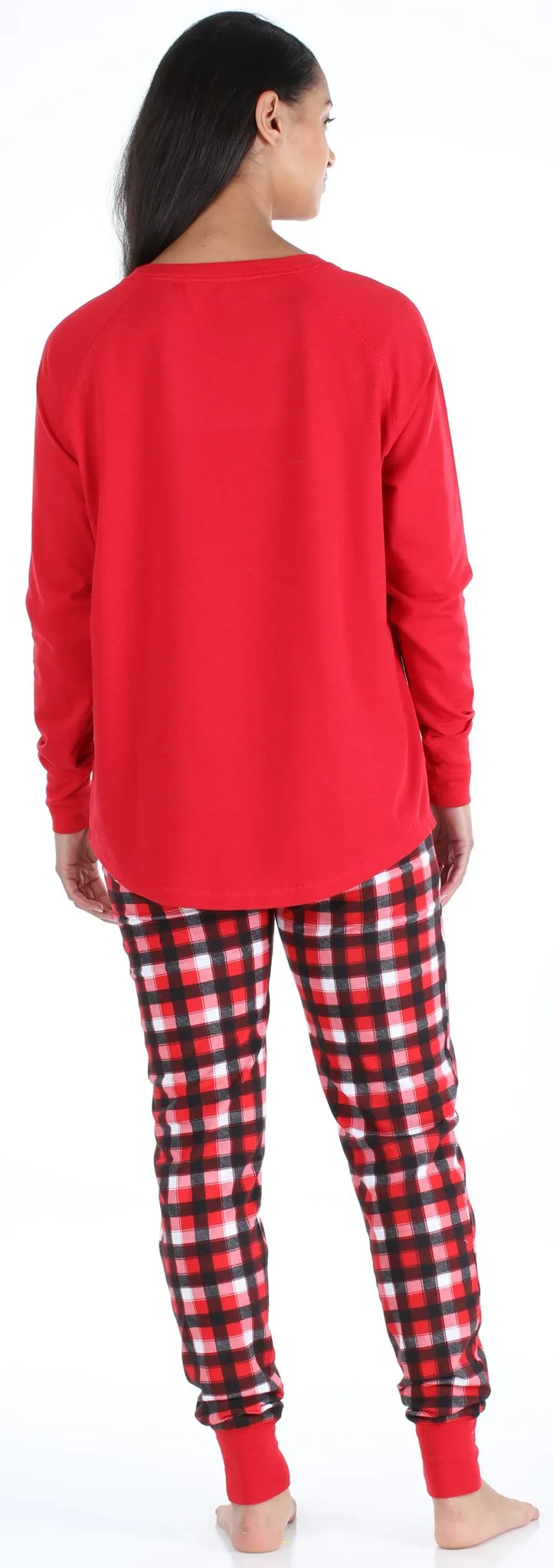 SleepytimePjs Red Plaid Holiday Family Matching Warm and Cozy Pajama Sets