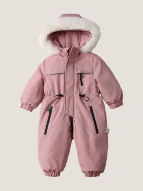 Solid color thin baby jumpsuit children's ski suit outdoor clothes