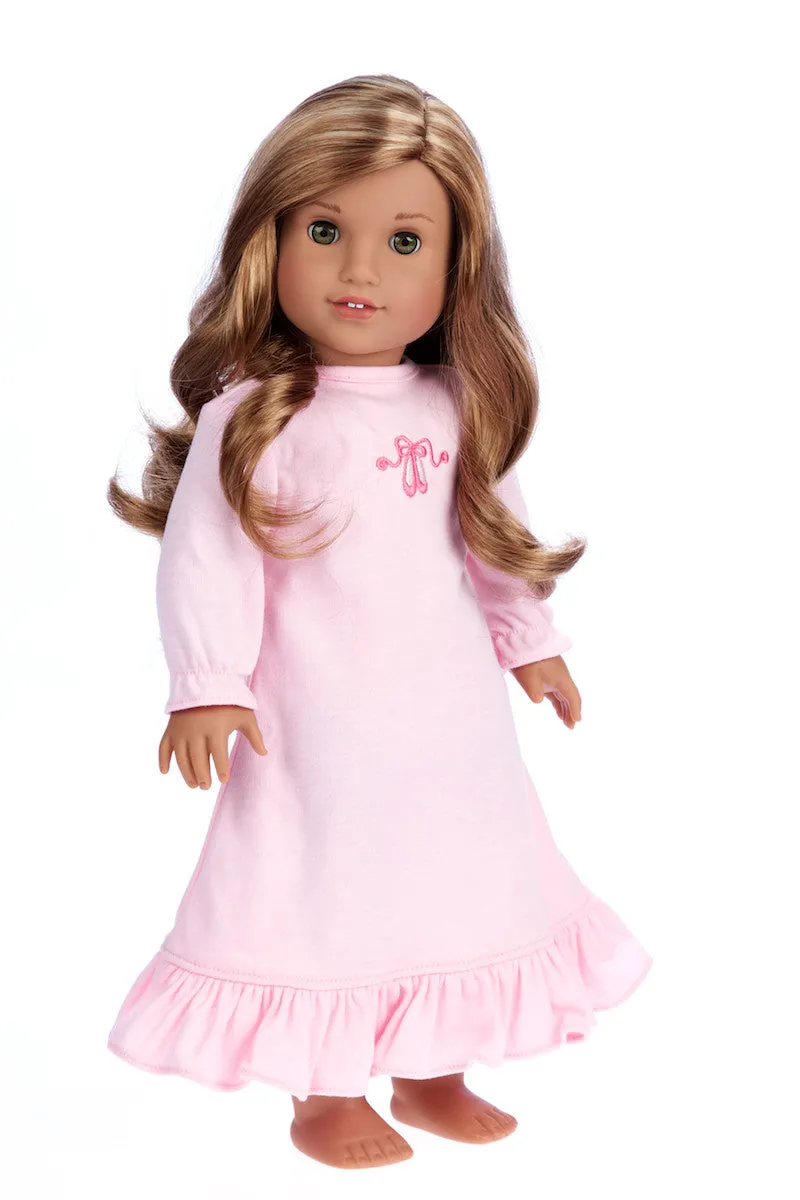 Sweet Dreams - 18 inch American Girl Doll Clothes - Pink Nightgown