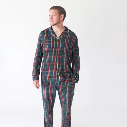 Tartan Plaid Men’s Long Sleeve & Relaxed Long Pajama Pants - Select Size