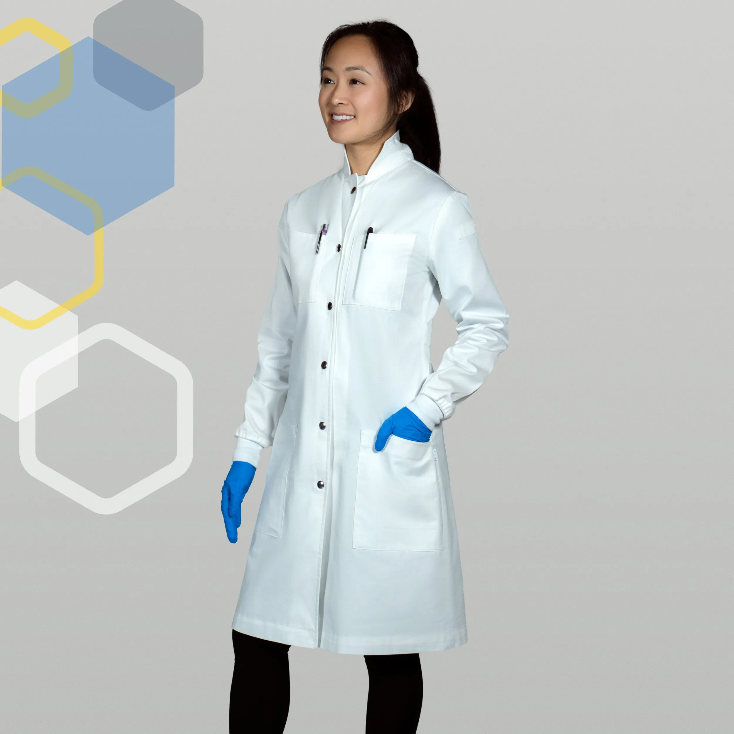 The "Curie" Women's Cotton Lab Coat (Gen 2)