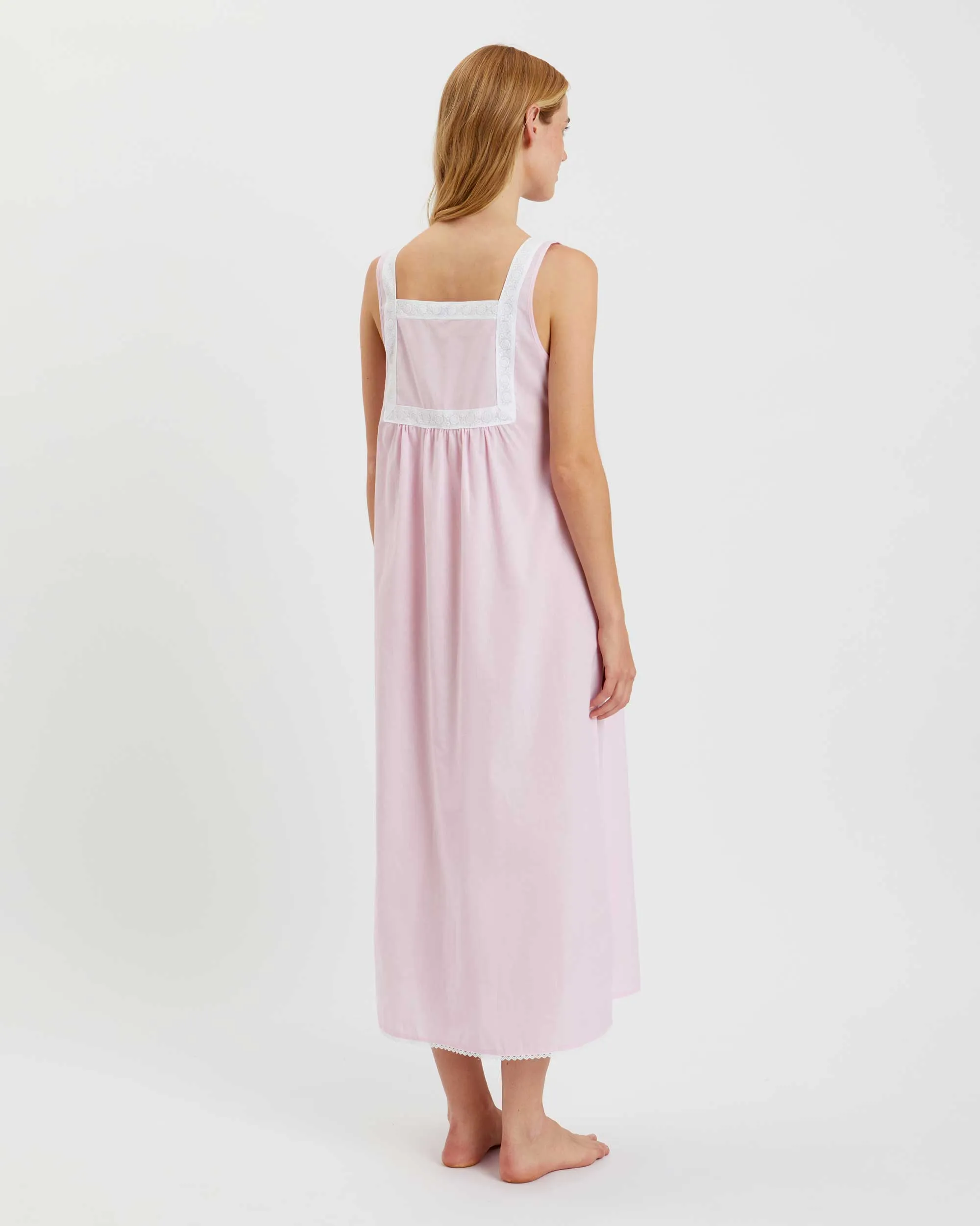 Women's Eliza Cotton Nightdress - Pink