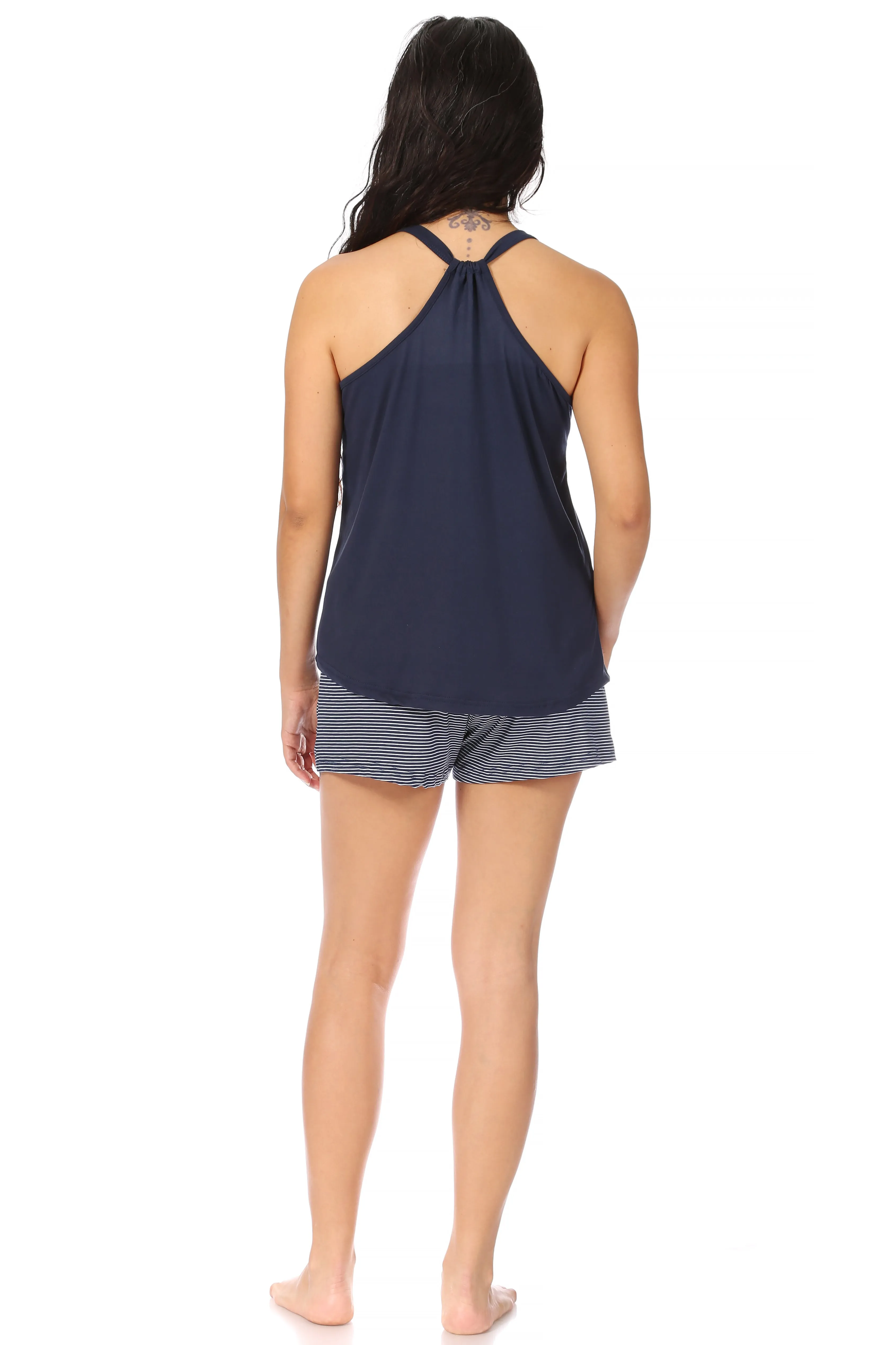 Women's "OPTIMIST" Racerback Tank and Drawstring Shorts Pajama Set