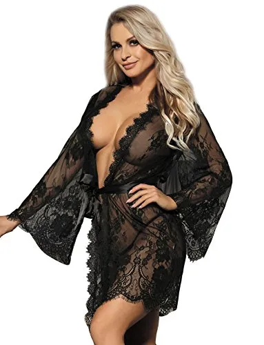 Women's Sexy Lingerie Lace Gown Dress Plus Size