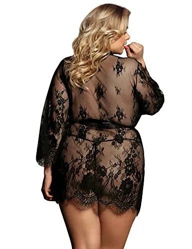 Women's Sexy Lingerie Lace Gown Dress Plus Size