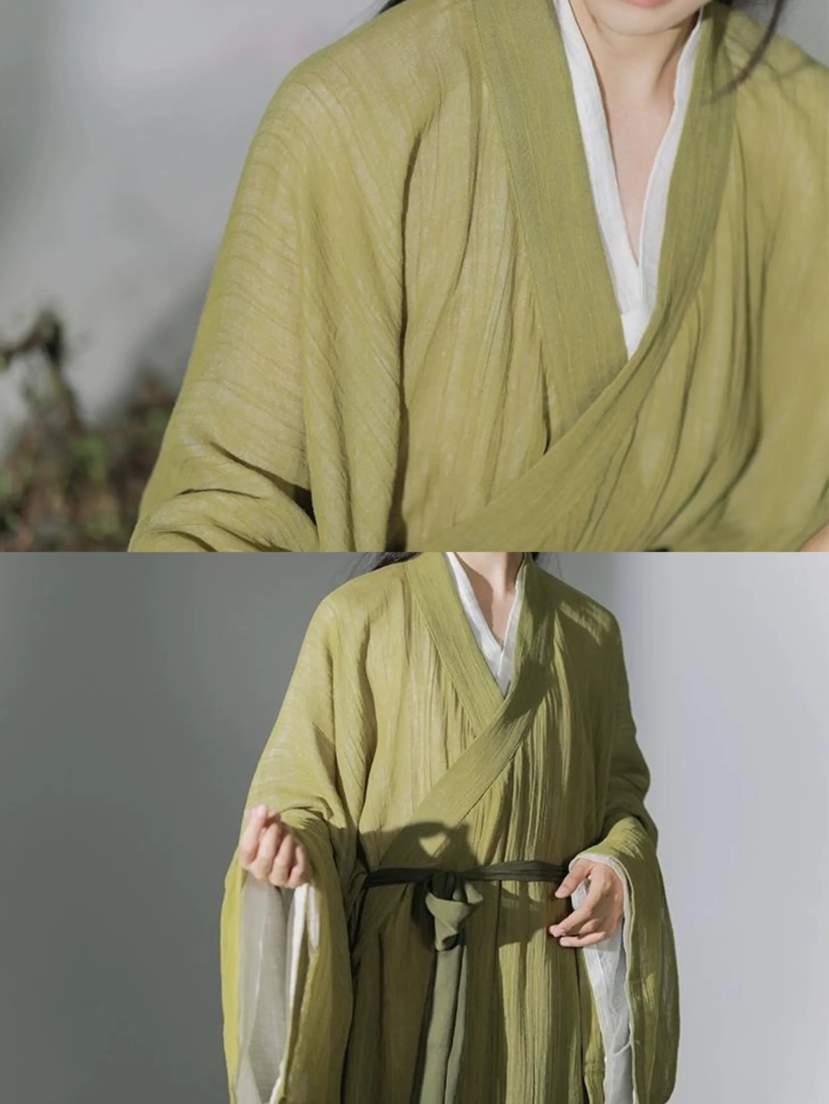 Xiu Wu 修芜 Song Dynasty Unisex Ramie Plant Jiaoling Changshan Robe